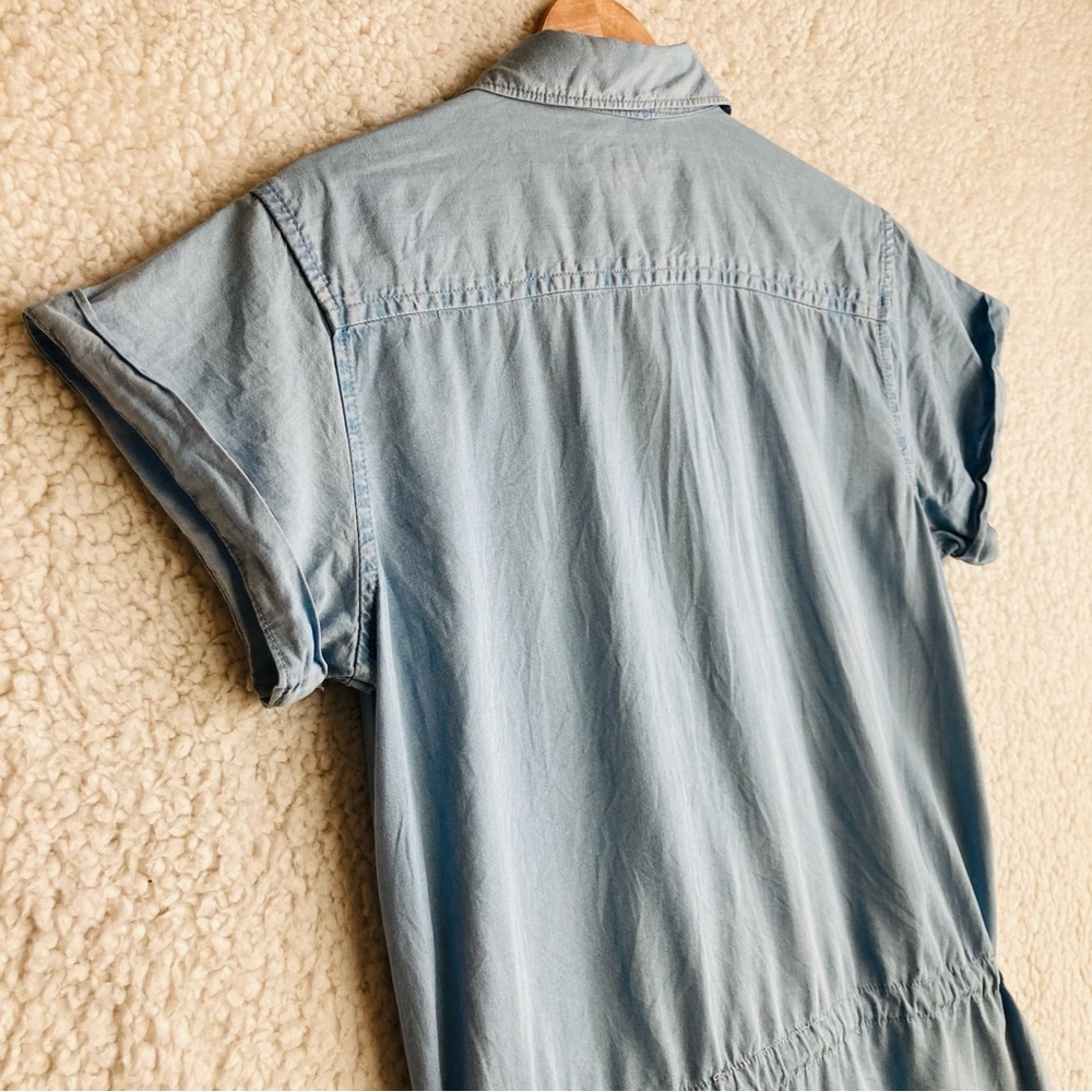 Thread & Supply Women's short sleeve chambray button down shirt dress, Sz S - Picture 15 of 17